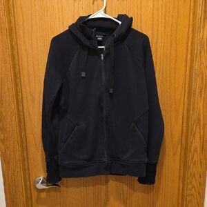 Athleta Black Full-Zip Hooded Sweatshirt